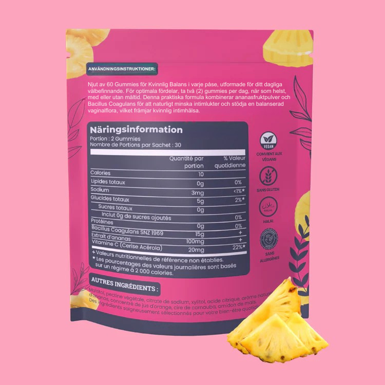 IntimFrisk - Gummibonbons för kvinnlig balans