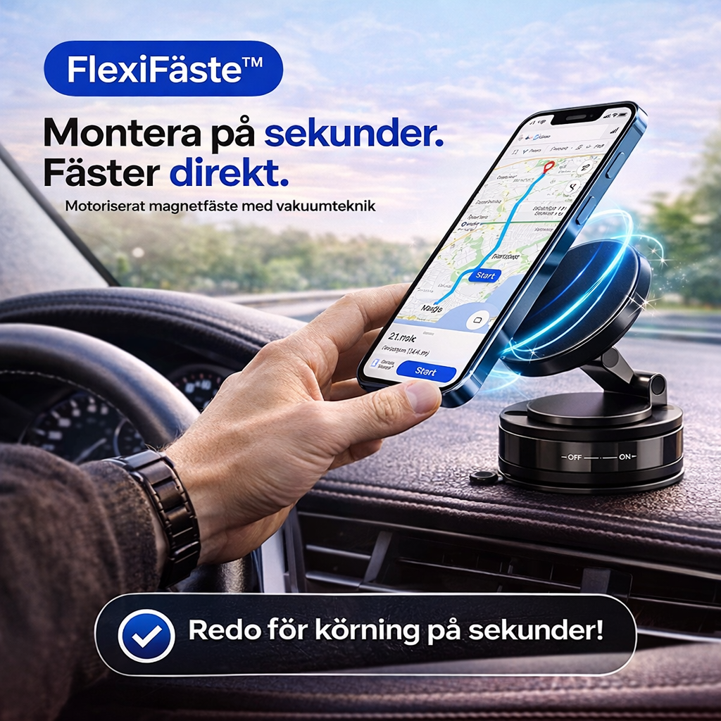 FlexiFäste™ | Magnetisk telefonhållare för bilen