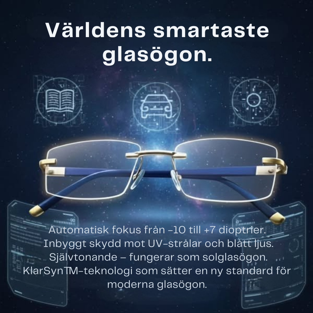 KlarSyn™ | Anpassar sig omedelbart till dina ögon för perfekt syn på alla avstånd!