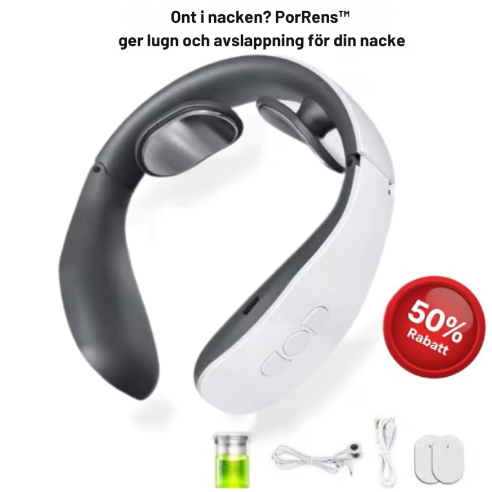 PorRens | 11-i-1-lösning för nacken - Slappna av dina nackmuskler på bara 15 minuter – var och när du vill