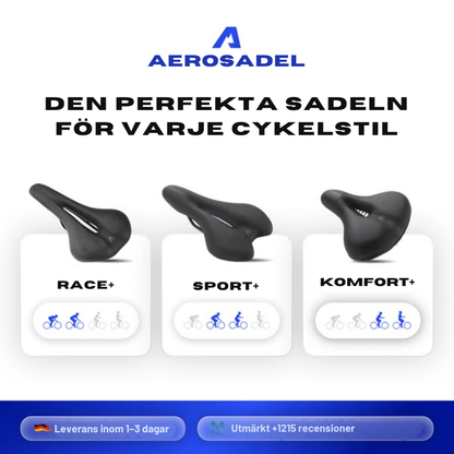 Aerosadel | Certifierad av institutet för hälsa och ergonomi