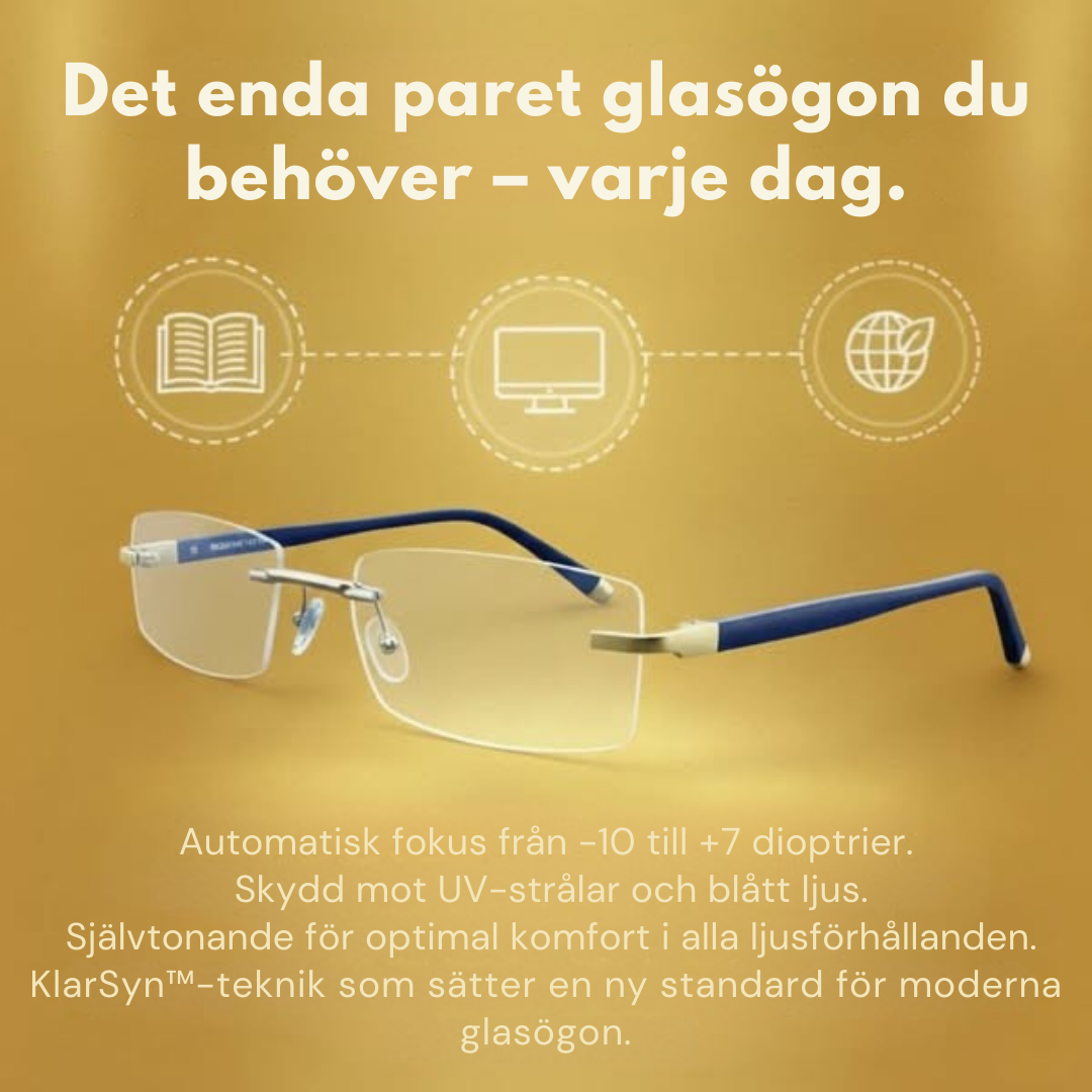 KlarSyn™ | Anpassar sig omedelbart till dina ögon för perfekt syn på alla avstånd!