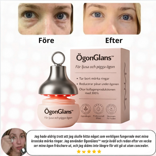 ÖgonGlans™ | Infraröd ögonvård för svullna ögon och mörka ringar