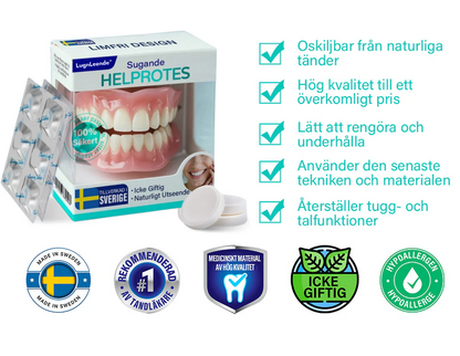 LugnLeende™ Suction-fit Komplett Tandprotes🦷🦷