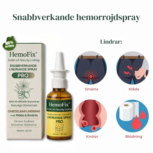 HemoFix | Snabbverkande örtbaserad spray för lindring av hemorrojder