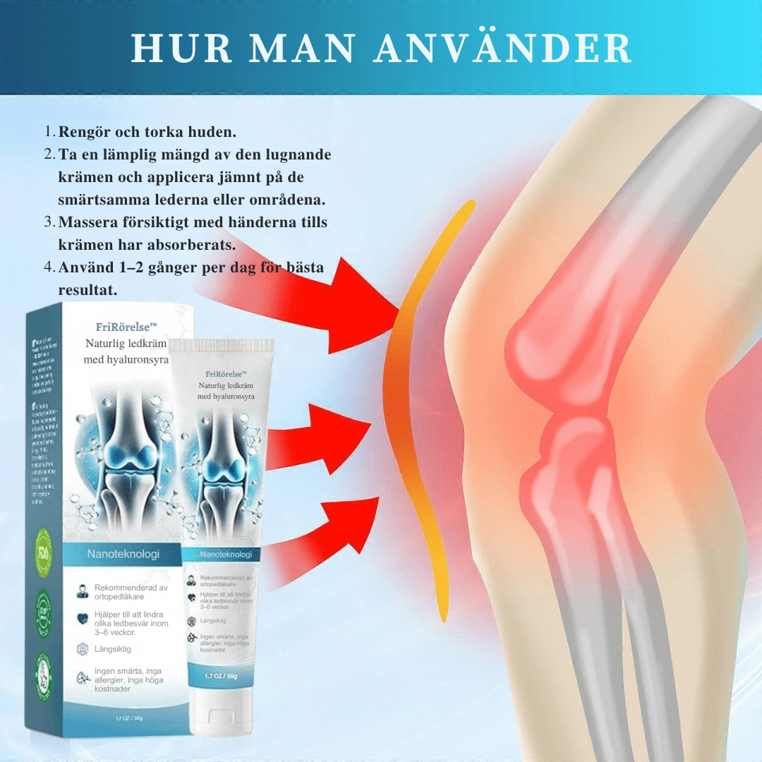 FriRörelse™ - Naturlig ledkräm med hyaluronsyra