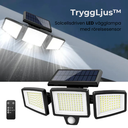 TryggLjus™ | LED-vägglampa för utomhusbruk med rörelsesensor