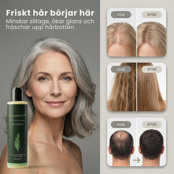 Rosméra™ | Rosmarinschampo Naturlig styrka, volym och vård för ditt hår