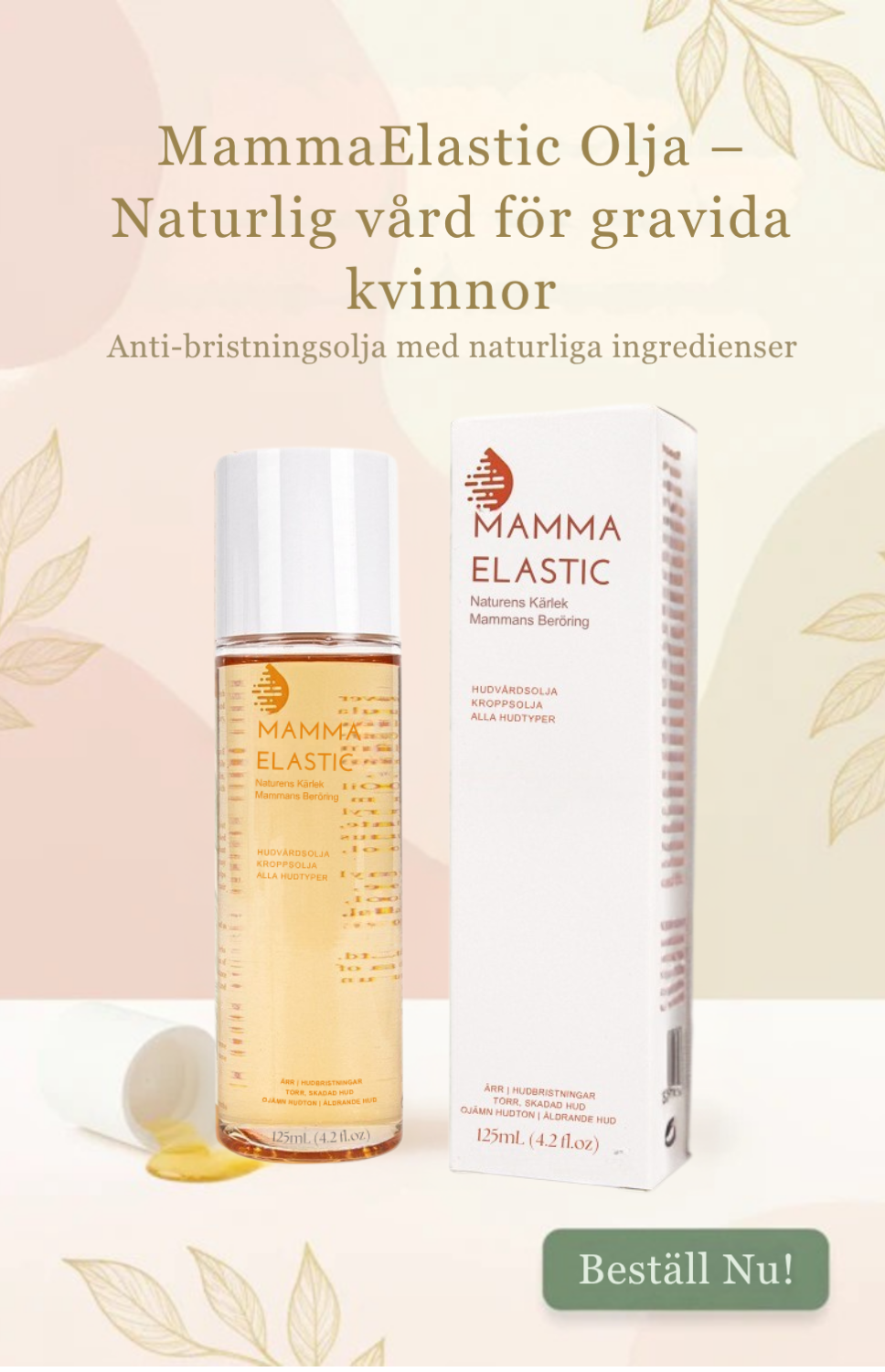 Mamma Elastic – Massageolja mot bristningar