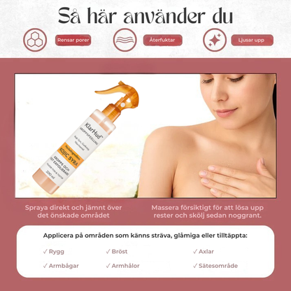 KlarHud | Kojic +Gurkmeja Kroppspeelingspray