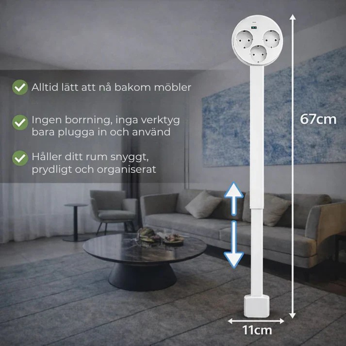 UttagsFlex™ | Enkel åtkomst till dolda eluttag