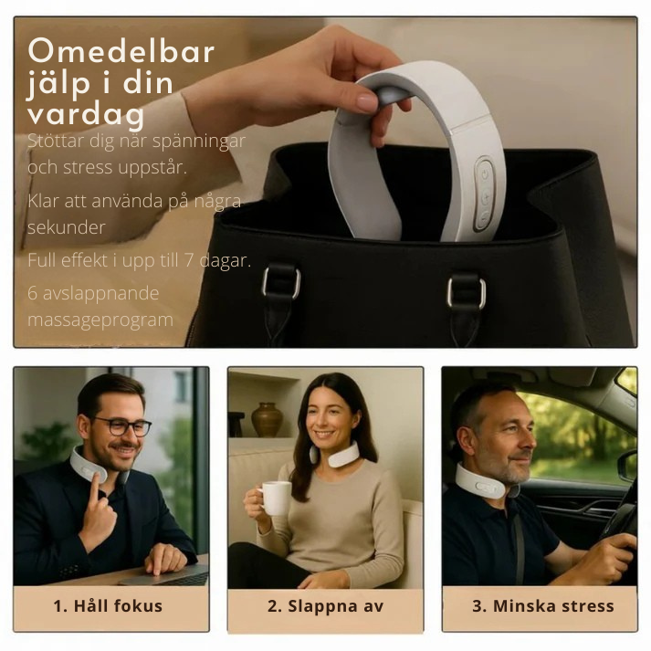 PorRens | 11-i-1-lösning för nacken - Slappna av dina nackmuskler på bara 15 minuter – var och när du vill