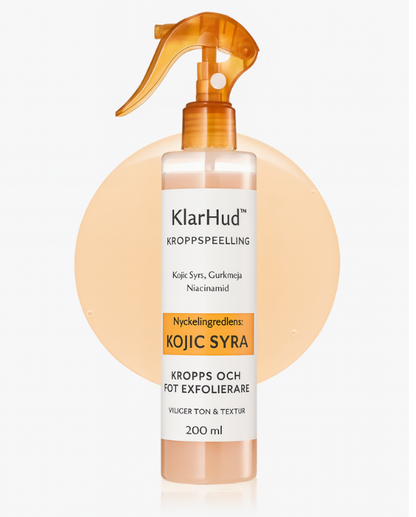 KlarHud | Kojic +Gurkmeja Kroppspeelingspray