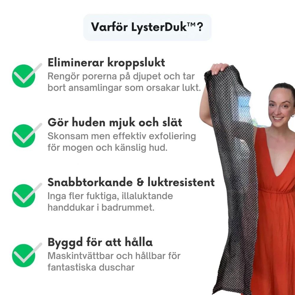 Lysterduk | EXFOLIERANDE ANTIBAKTERIELLT BADÖMENKLADE