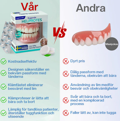 LugnLeende™ Suction-fit Komplett Tandprotes🦷🦷