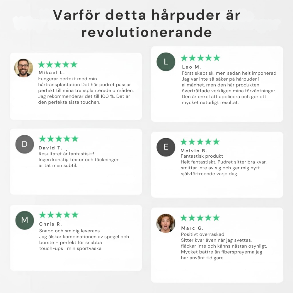 HärFyll™ Pro | Täckpuder för tunt hår