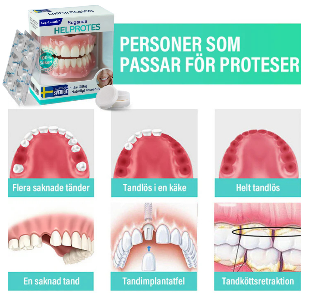 LugnLeende™ Suction-fit Komplett Tandprotes🦷🦷