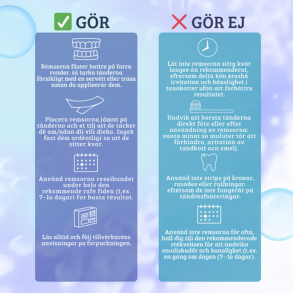 Lyxiga | Tandblekningsremsor