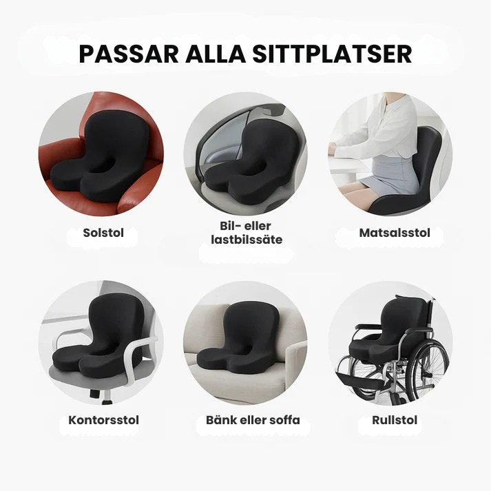 SittKomfort™ | Ergonomisk sittkudde – för en hälsosam hållning och smärtfri komfort.