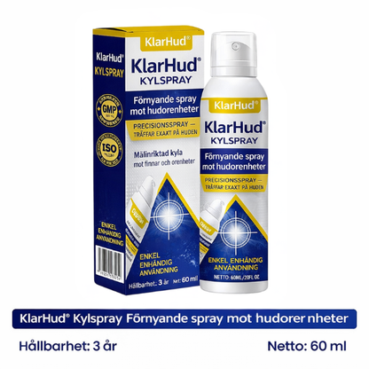 KlarHud® Kylspray | Förnyande spray mot hudorenheter