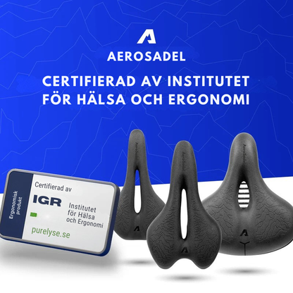 Aerosadel | Certifierad av institutet för hälsa och ergonomi