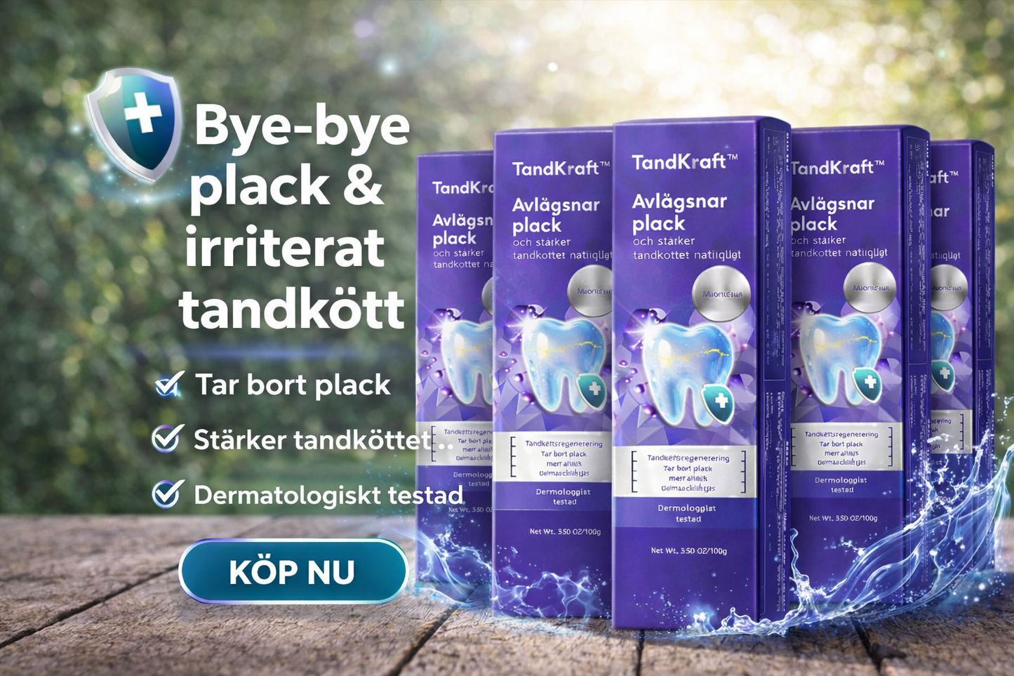 TandKraft™ | Tar bort plack och stärker tandköttet naturligt