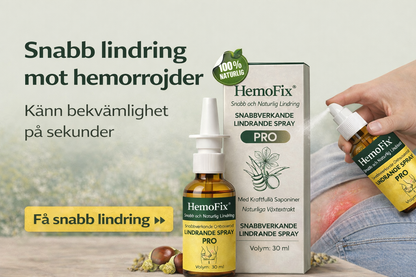 HemoFix | Snabbverkande örtbaserad spray för lindring av hemorrojder