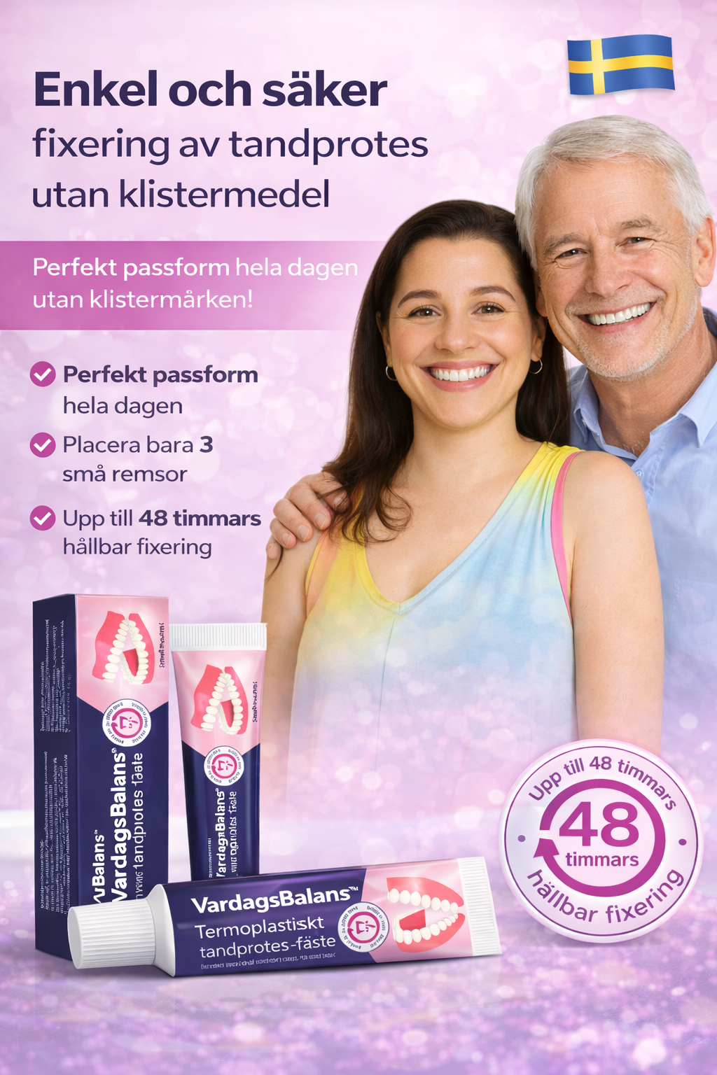 VardagsBalans proteslim | Säkert grepp utan daglig limning i upp till 3 dagar