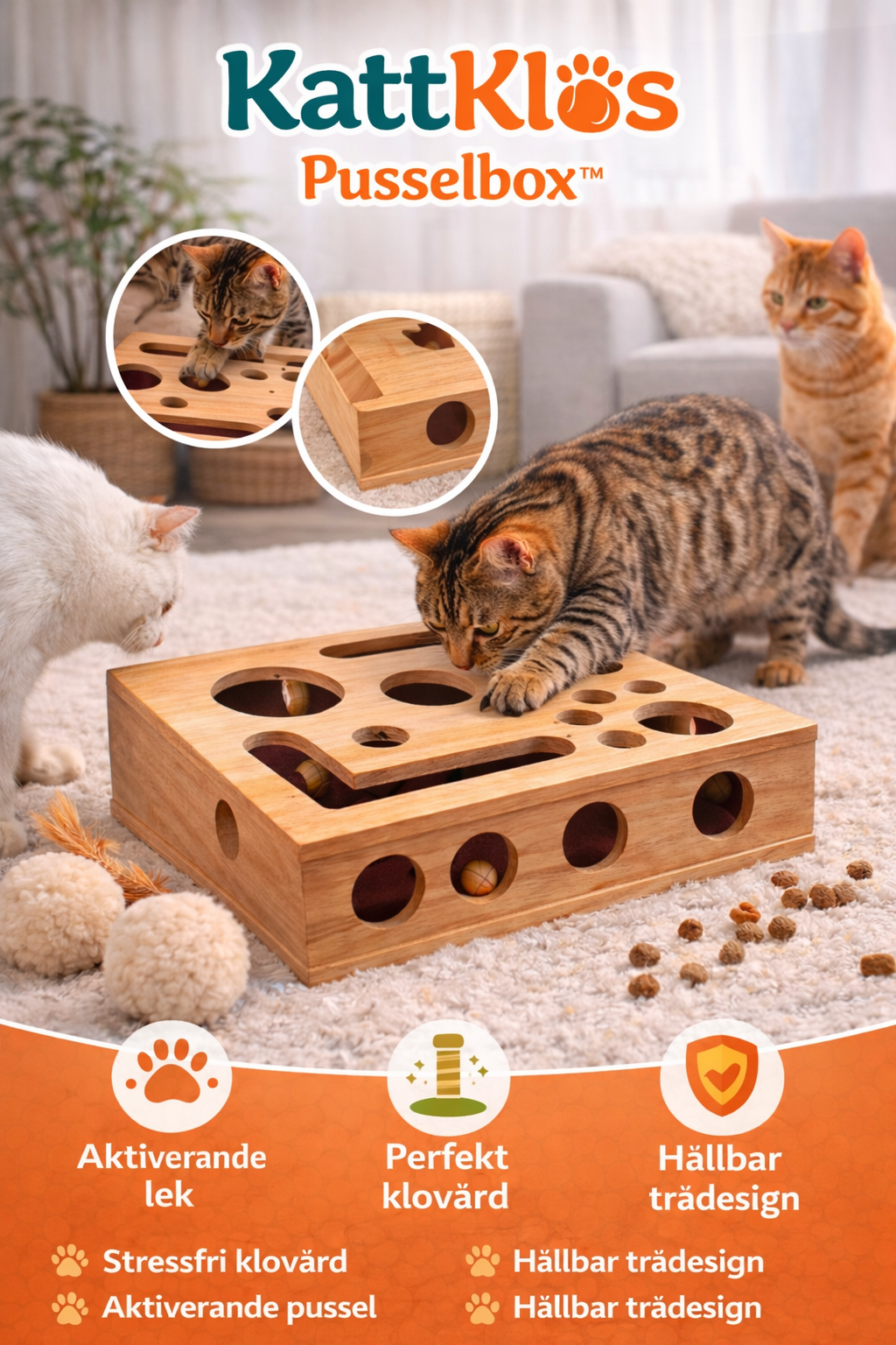 KattKlos Pusselbox™ | Stressfritt kattliv