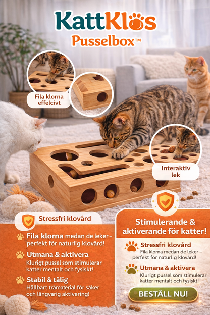 KattKlos Pusselbox™ | Stressfritt kattliv