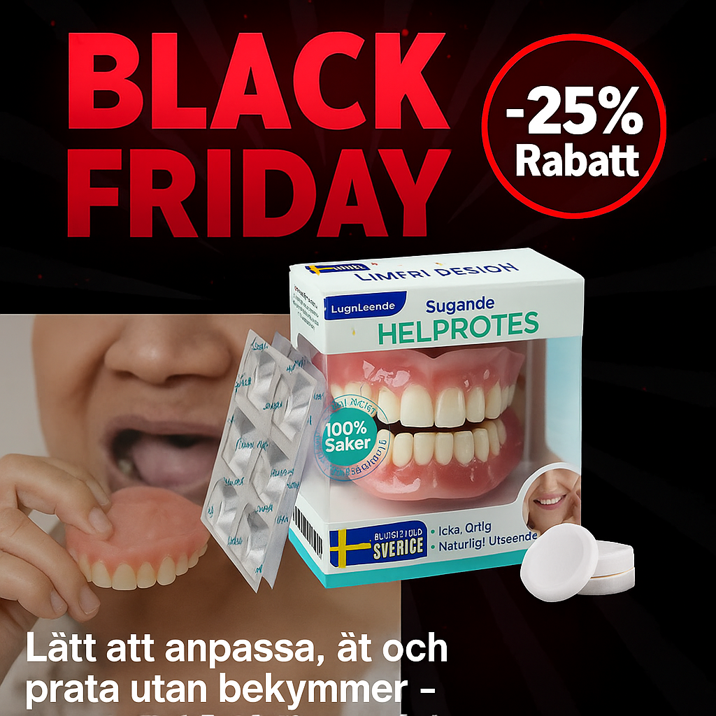 LugnLeende™ Suction-fit Komplett Tandprotes🦷🦷