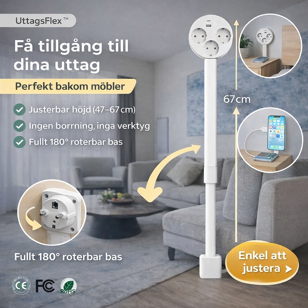 UttagsFlex™ | Enkel åtkomst till dolda eluttag