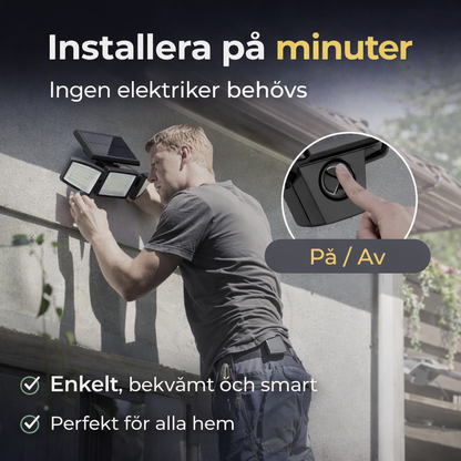 TryggLjus™ | LED-vägglampa för utomhusbruk med rörelsesensor