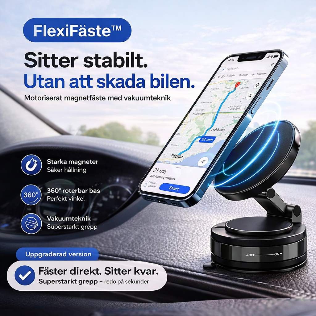 FlexiFäste™ | Magnetisk telefonhållare för bilen
