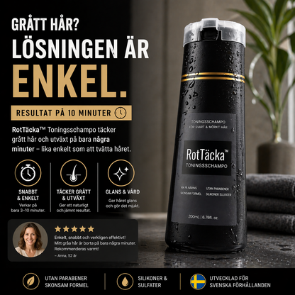 RotTäcka™ | Färgschampo helt fritt från ammoniak, väteperoxid och PPD